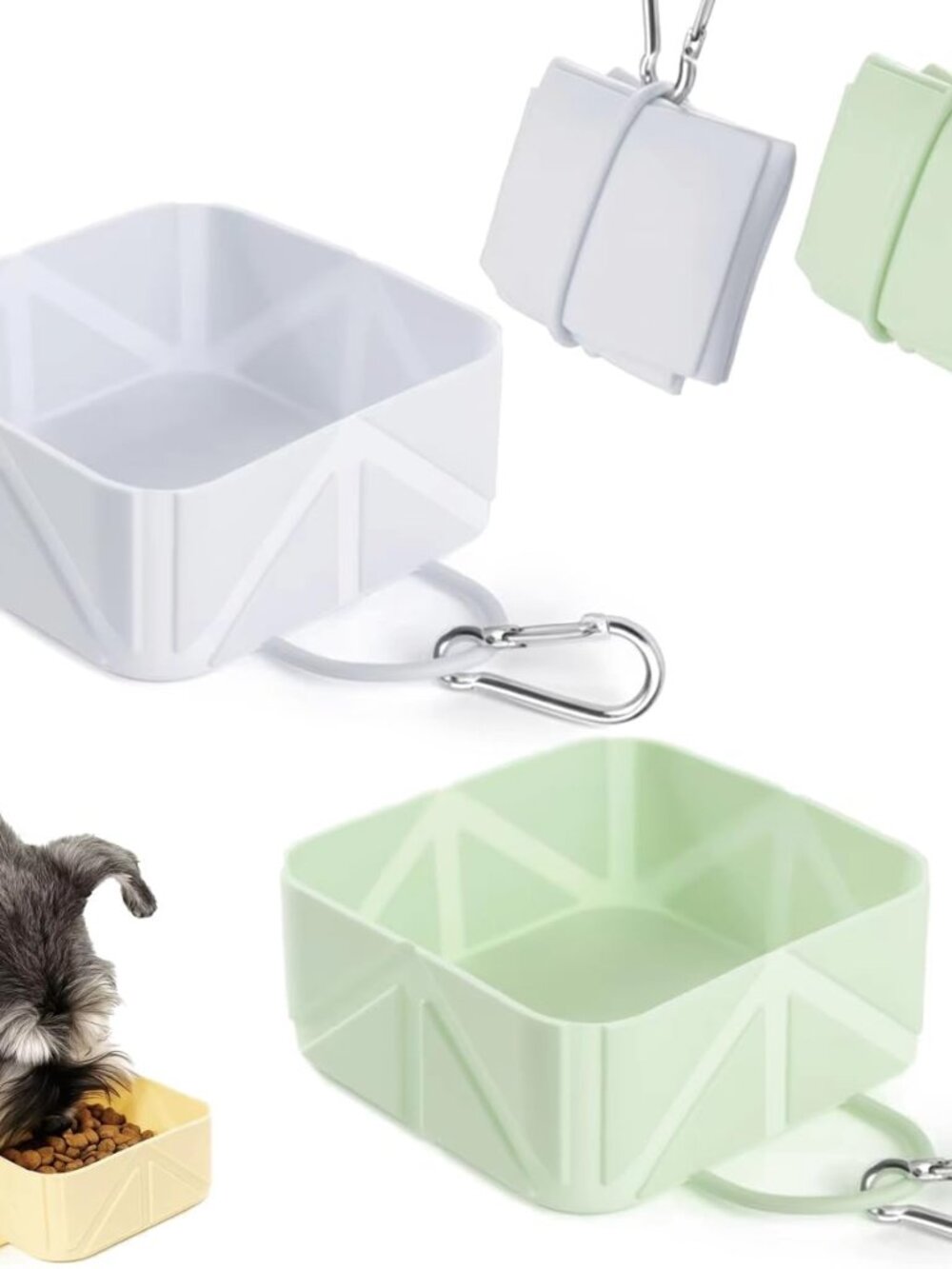 Portable Foldable Travel Bowls for Dogs & Cats, Expandable Food & Water Feeder